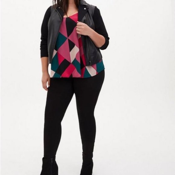 NWOT women’s Torrid Sophie Multi Colorblock Chiffon Swing Cami 1 1X 1XL 14 16 - Picture 10 of 13